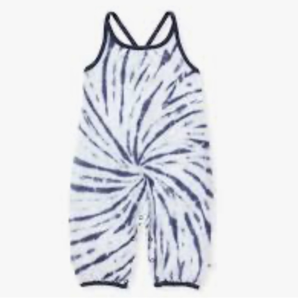 NWT Burt's Bees Twisted Tie Dye Organic Cotton Bubble Jumpsuit